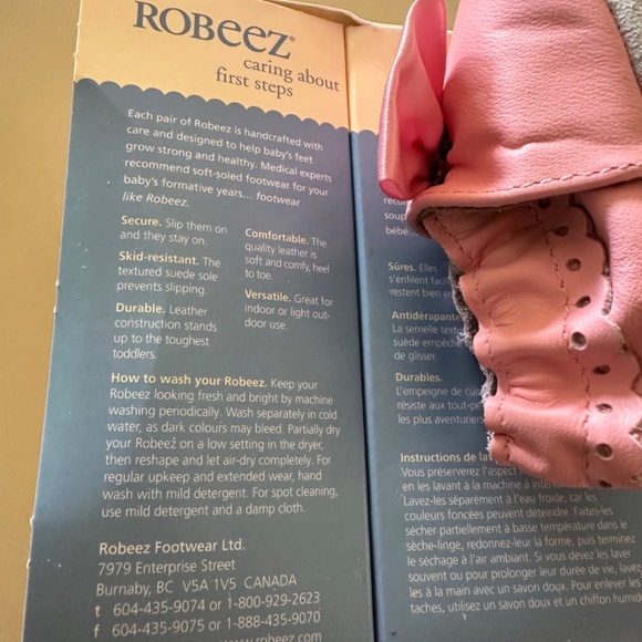 NWT Robeez Baby Girl Pink Slippers/PINK SATIN BOW (6 MONTH) - Picture 4 of 6